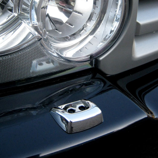 Chrome Headlight Washer Jet Covers - Click Image to Close